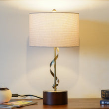 Load image into Gallery viewer, Nightstand Desk Lamp With Twisted Base - White
