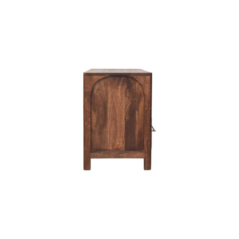 Solid Wood Console Table With Shelf With Drawer (723425) - Brown