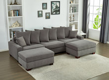 Load image into Gallery viewer, 5 Seater Oversized Convertible L &amp; U Shaped Couch
