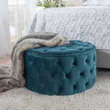 Load image into Gallery viewer, Modern Glam Ottoman Velvet
