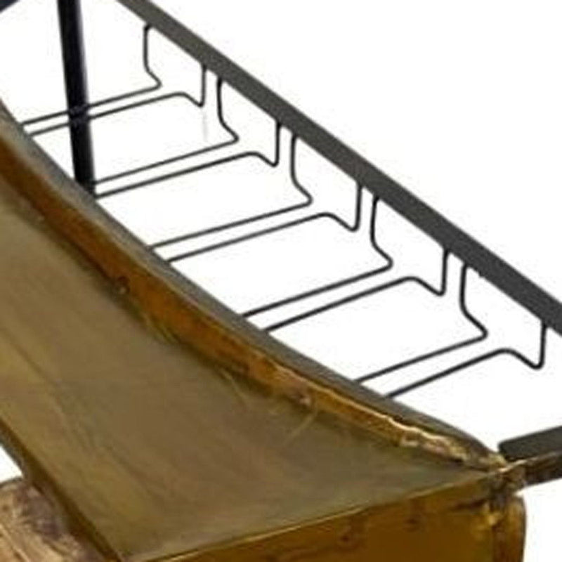 24" X 36" X 65" Tuk Tuk Bar - Black / Gold