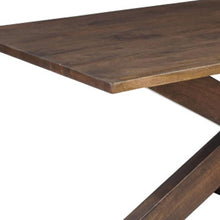 Load image into Gallery viewer, Solid Wood Cross Leg Base Dining Table - Brown
