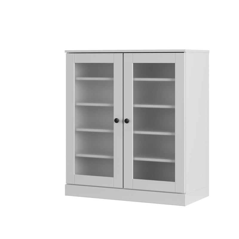 Twenty Pair Solid Woodshoe Storage Cabinet (752373) - White