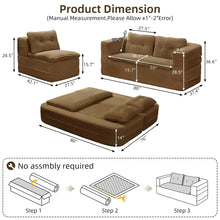Load image into Gallery viewer, Multi Functional Sectional Sofa Bed With Independent Chaise Lounge And Functional Blanket

