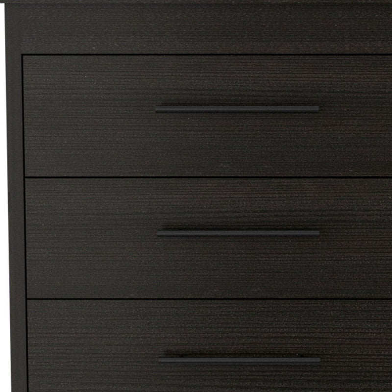 59" Six Drawer Double Dresser - Black