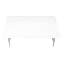 Load image into Gallery viewer, 40" Metal Coffee Table - White And Silver
