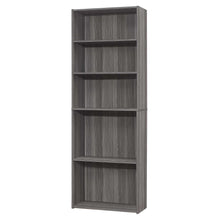 Load image into Gallery viewer, Adjustable Five Tier Bookcase - Gray
