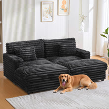 Load image into Gallery viewer, Oversized Double Chaise Lounge Sofa Bed With USB Ports And Cup Holders
