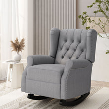 Load image into Gallery viewer, Sheila - Contemporary Fabric Tufted Wingback Rocking Chair
