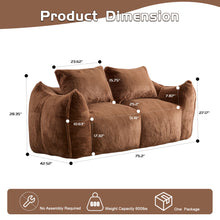 Load image into Gallery viewer, Giant Bean Bag Couch, Ultra Soft Fluffy Loveseat For Living Room
