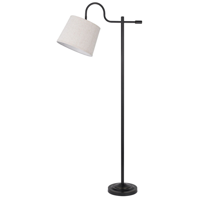 Adjustable Traditional Shaped Floor Lamp With Gray Square Shade - Bronze