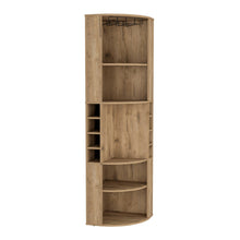Load image into Gallery viewer, 71" Wood Corner Bar Cabinet - Natural
