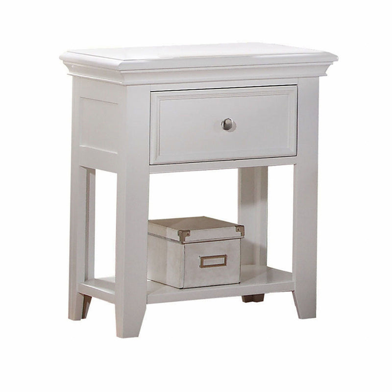 27" One Drawer Nightstand - White