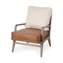 Load image into Gallery viewer, And Brown Leather Arm Chair - Beige / Brown
