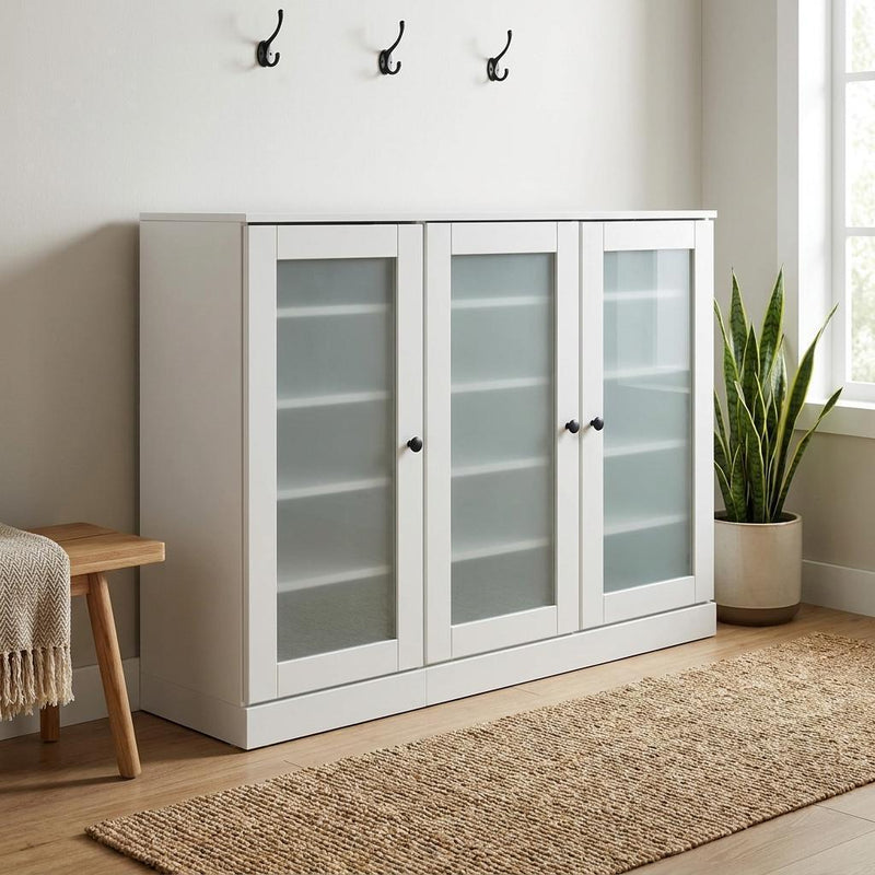 Solid Woodshoe Storage Cabinet (756031) - White