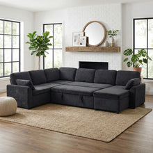 Load image into Gallery viewer, Convertible U-Shaped Sectional Sofa Bed With Reversible Chaise
