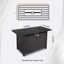 Load image into Gallery viewer, Outdoor Fire Pit Table With Lid High-Quality Materials - Black
