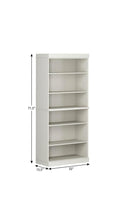 Load image into Gallery viewer, Adjustable Six Tier Library Bookcase - Off White

