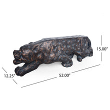 Load image into Gallery viewer, Leopard Lightweight Concrete Bench - Copper
