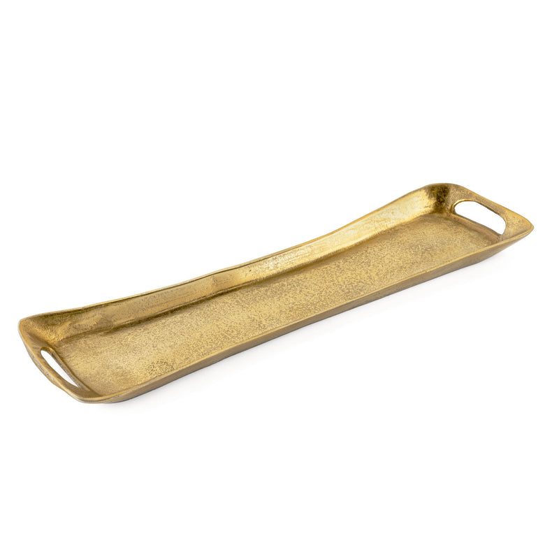 20" Metal Vanity Tray With Handles - Gold
