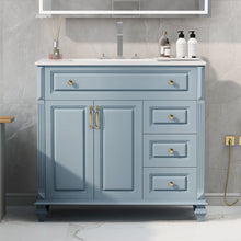 Load image into Gallery viewer, Modern Bathroom Vanity With Sink, 3 Drawers &amp; 2 Doors
