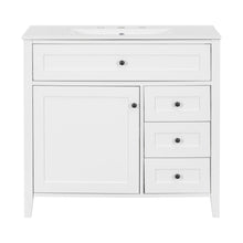 Load image into Gallery viewer, Bathroom Vanity With Sink, Cabinet With 3 Drawers And Adjustable Shelf
