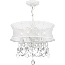 Load image into Gallery viewer, Four Light Metal Dimmable Chandelier With Shades - White
