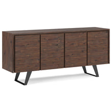 Load image into Gallery viewer, Lowry - Large 4 Door Sideboard Buffet - Distressed Charcoal Brown
