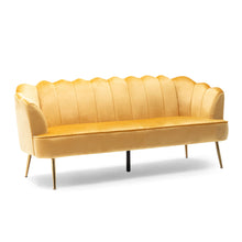 Load image into Gallery viewer, Modern Glam 3 Seater Sofa With Velvet Texture

