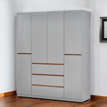 Load image into Gallery viewer, 75" Six Door Three Drawer Combo Dresser - White
