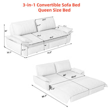 Load image into Gallery viewer, Queen Pull Out Bed, 3 In 1 Convertible Sleeper Sofa
