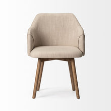 Load image into Gallery viewer, Transitional Upholstered Fabric Dining Arm Chair - Cream
