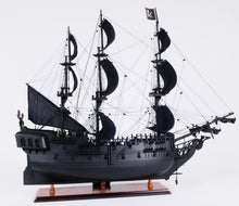 Load image into Gallery viewer, Hand Painted Model Boat Tabletop Sculpture - Black
