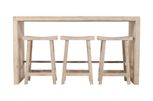 Load image into Gallery viewer, Solid Wood Rectangular Bar Table - Antiqued White

