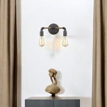 Load image into Gallery viewer, Two Light Industrial Textured Wall Light - Gray
