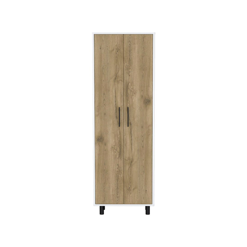 41" Wood Kitchen Island Set With Storage - Oak