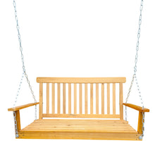 Load image into Gallery viewer, Front Porch Swing With Armrests For Outdoor Patio, Garden Yard, Backyard Or Sunroom
