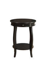 Load image into Gallery viewer, Solid Wood Round End Table With Shelf - Blakc And Black
