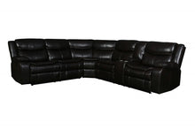 Load image into Gallery viewer, Polyester Blend Reclining U Shaped Three Piece Corner Sectional With Console - Brown
