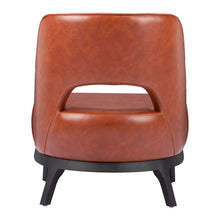 Load image into Gallery viewer, 26" Faux Leather Lounge Chair - Brown And Black
