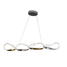 Load image into Gallery viewer, Unique Statement Four Light Metal LED Dimmable Chandelier - Gold / Silver
