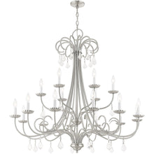 Load image into Gallery viewer, 41'' Multi Light Dimmable Chandelier With Shades - Nickel
