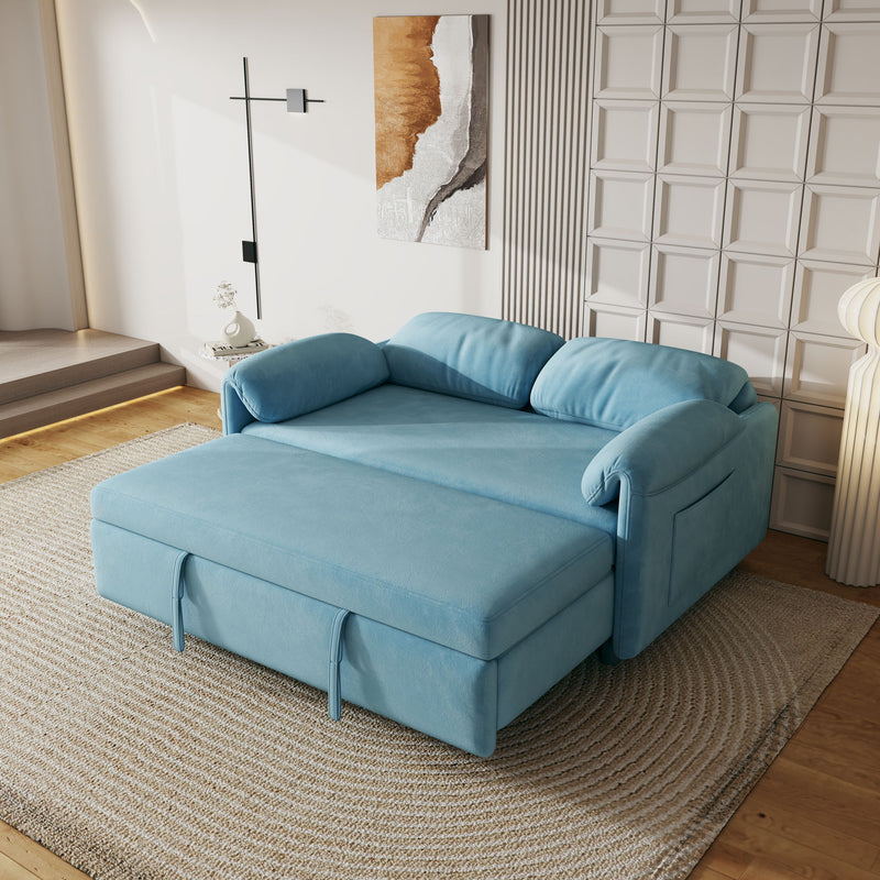 Sofa, Dual Purpose Lounge With Retractable Queen Size Bed