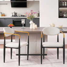 Load image into Gallery viewer, Modern Upholstered Dining Chair With Accented Armrests (Set of 2)
