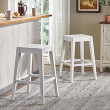 Load image into Gallery viewer, Counter Barstool (Set of 2), Rubber Wood - White
