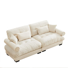 Load image into Gallery viewer, Modern Oversize Sofa With Cloud Like Comfort, Featuring Waist And Throw Pillows
