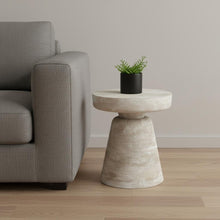 Load image into Gallery viewer, Wood Round End Table - White
