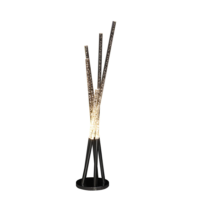 Five Light LED Tubular Contemporary Floor Lamp - Chrome