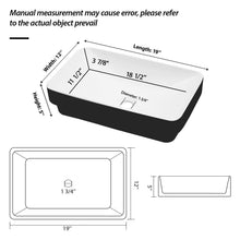 Load image into Gallery viewer, Semi Recessed Bathroom Sink With Vessel Design, Durable Glazed - White / Black
