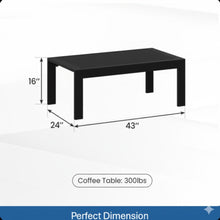 Load image into Gallery viewer, All-Weather Outdoor Coffee Table With Wood-Look Top
